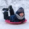 Jamara 460371 460371-Snow Play Round Snow Sledge 60cm Handles on Both Sides, Lightweight, Durable, Pink view 2
