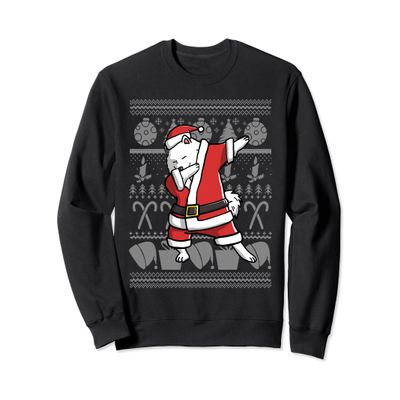 Funny Samoyed Dabbing Dog Dab Ugly Christmas Sweatshirt