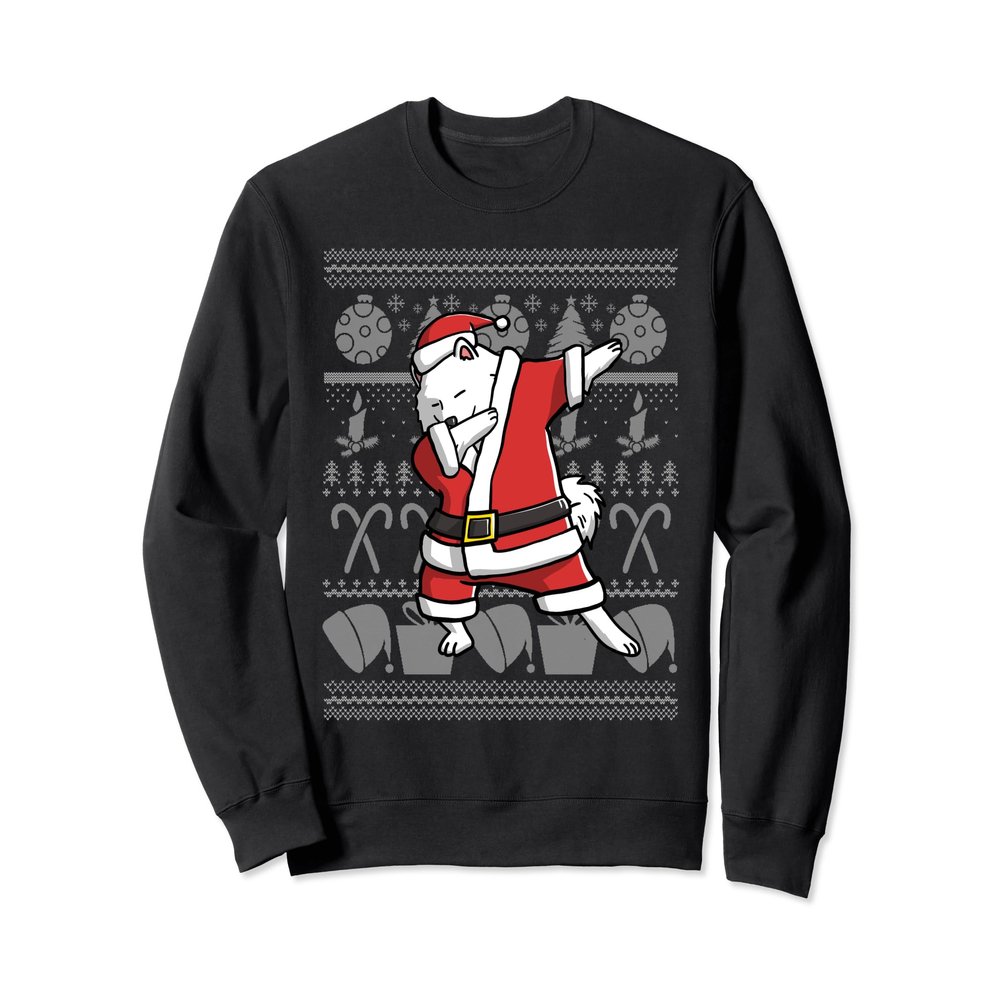 Funny Samoyed Dabbing Dog Dab Ugly Christmas Sweatshirt