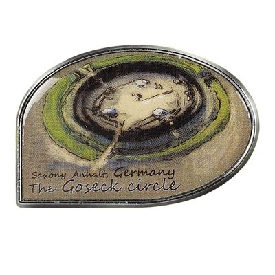 Collectible Novelty Pin for Backpack, Scarf - Made From Jeweler Class Metal - Spartan and the Green Egg Explorer Pin Series: The Goseck Circle, Germany (107)