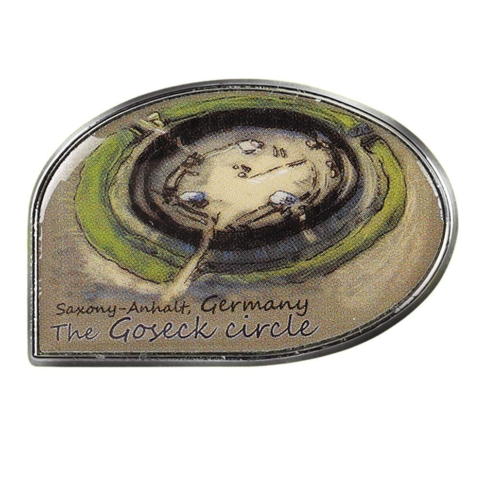 Collectible Novelty Pin for Backpack, Scarf - Made From Jeweler Class Metal - Spartan and the Green Egg Explorer Pin Series: The Goseck Circle, Germany (107)