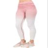 YELETE Women's Athletic Space Dye Ombre Leggings (Wine/Ivory, Small) view 1