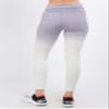 YELETE Women's Athletic Space Dye Ombre Leggings (Lavender/Ivory, Large) view 3