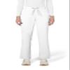 KOI Basics Women's Holly Cargo Scrub Pants, 8 Pockets, Drawstring Waist White Large Tall view 1