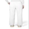 KOI Basics Women's Holly Cargo Scrub Pants, 8 Pockets, Drawstring Waist White Large Tall view 2