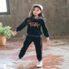 FTSUCQ Girls Hoodie Pullover Sports Tracksuits Sweatshirt Top + Pants,Blue 130 view 3