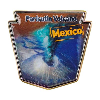 Collectible Novelty Pin for Backpack, Scarf - Made From Jeweler Class Metal - Spartan and the Green Egg Explorer Pin Series: Paricutin Volcano, Mexico (130)