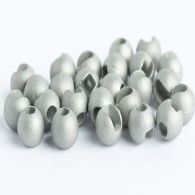 Blue Wing Olive Slotted Tungsten Beads for Fly Tying- 100 Pack (Matte Nickel, 3.2 mm (1/8"))