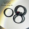 Two Rings His Hers Wedding Ring Sets Couples Matching Rings Women's 2pc Black Gold Filled Red CZ Wedding Engagement Ring Bridal Sets Men's Stainless steel Wedding Band view 4