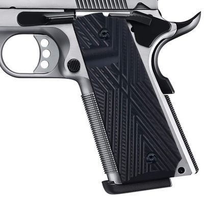 Guuun G10 1911 Grips Fit Colt Kimber Taurus 1911 Aggressive OPS Texture - Black