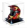 Better Display Cases Clear Acrylic Motorcycle Motocross or Racing Helmet Display Case with Light Blue Risers (A024-BLR) view 3