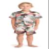 Boy Hawaiian Shirt and Shorts Cabana Set in Neon Pastel Sunset Size 6 view 1