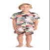 Boy Hawaiian Shirt and Shorts Cabana Set in Neon Pastel Sunset Size 6 view 4