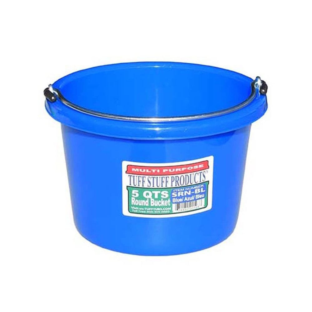 Tuff Stuff 5Qts Small Round Bucket Blue