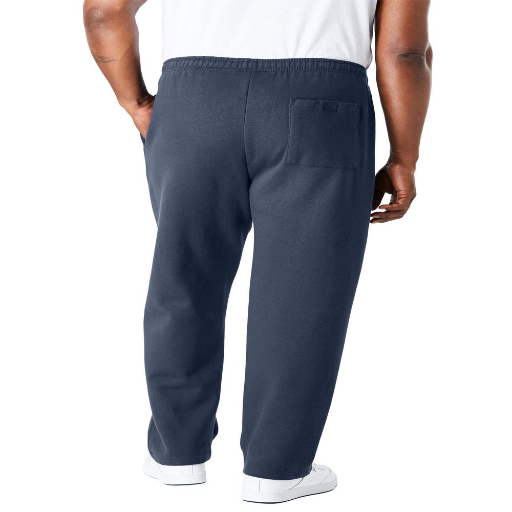 KingSize Men's Big & Tall Fleece Open-Bottom Sweatpants - Big - 9XL, Navy