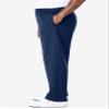 KingSize Men's Big & Tall Fleece Open-Bottom Sweatpants - Big - 9XL, Navy view 3
