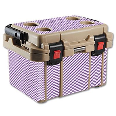MightySkins (Cooler Not Included) Skin Compatible with Pelican 20 qt Cooler wrap Cover Sticker Skins Lavender Chevron