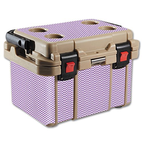 MightySkins (Cooler Not Included) Skin Compatible with Pelican 20 qt Cooler wrap Cover Sticker Skins Lavender Chevron