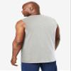KingSize Men's Big & Tall Shrink-Less Lightweight Muscle T-Shirt - 7XL, Heather Grey view 2