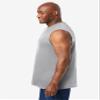 KingSize Men's Big & Tall Shrink-Less Lightweight Muscle T-Shirt - 7XL, Heather Grey view 4