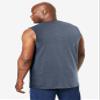 KingSize Men's Big & Tall Shrink-Less Lightweight Muscle T-Shirt - XL, Heather Slate Blue view 2