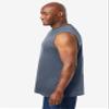 KingSize Men's Big & Tall Shrink-Less Lightweight Muscle T-Shirt - XL, Heather Slate Blue view 4