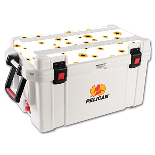 MightySkins (Cooler Not Included) Skin Compatible with Pelican 65 qt Cooler Lid wrap Cover Sticker Skins Sunflower Shower