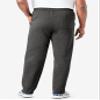 KingSize Men's Big & Tall Fleece Zip Fly Pants - Big - 8XL, Black view 2