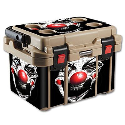 MightySkins (Cooler Not Included) Skin Compatible with Pelican 20 qt Cooler wrap Cover Sticker Skins Evil Clown