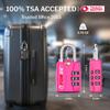 Forge Open Alert TSA Approved Luggage Locks - 3 Digit Combination, Easy Read Dials, Zinc Alloy Body - Ideal Travel Lock for Luggage, Suitcases, Bags & Toolboxes (4 Color Locks #2) view 4