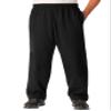 KingSize Men's Big & Tall Fleece Open-Bottom Sweatpants - Big - XL, Black view 1