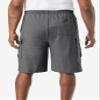 KingSize Men's Big & Tall Lightweight Jersey Cargo Shorts - Tall - 2XL, Heather Slate view 2