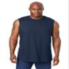 KingSize Men's Big & Tall Shrink-Less Lightweight Muscle T-Shirt - 6XL, Navy view 1