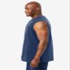 KingSize Men's Big & Tall Shrink-Less Lightweight Muscle T-Shirt - 6XL, Navy view 4