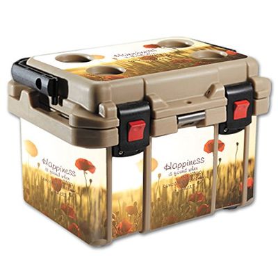 MightySkins (Cooler Not Included) Skin Compatible With Pelican 20 qt Cooler  Be Happy | Protective, Durable, and Unique Vinyl Decal wrap cover | Easy To Apply, Remove, and Change Styles | Made in the USA