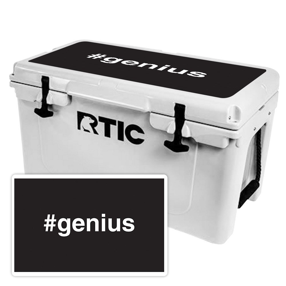 MightySkins (Cooler Not Included) Skin Compatible with RTIC 45 Cooler Lid (2017 Model) - Genius | Protective, Durable, and Unique Vinyl Decal wrap Cover | Easy to Apply | Made in The USA