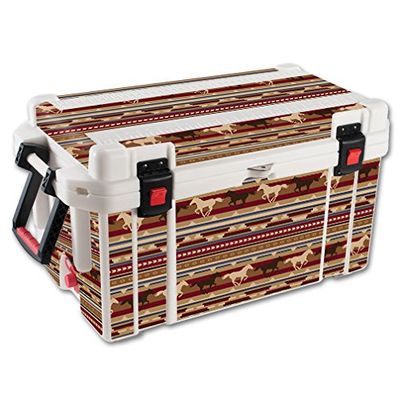 MightySkins Skin Compatible with Pelican 65 qt Cooler  Western Horses | Protective, Durable, and Unique Vinyl Decal wrap Cover | Easy to Apply, Remove, and Change Styles | Made in The USA