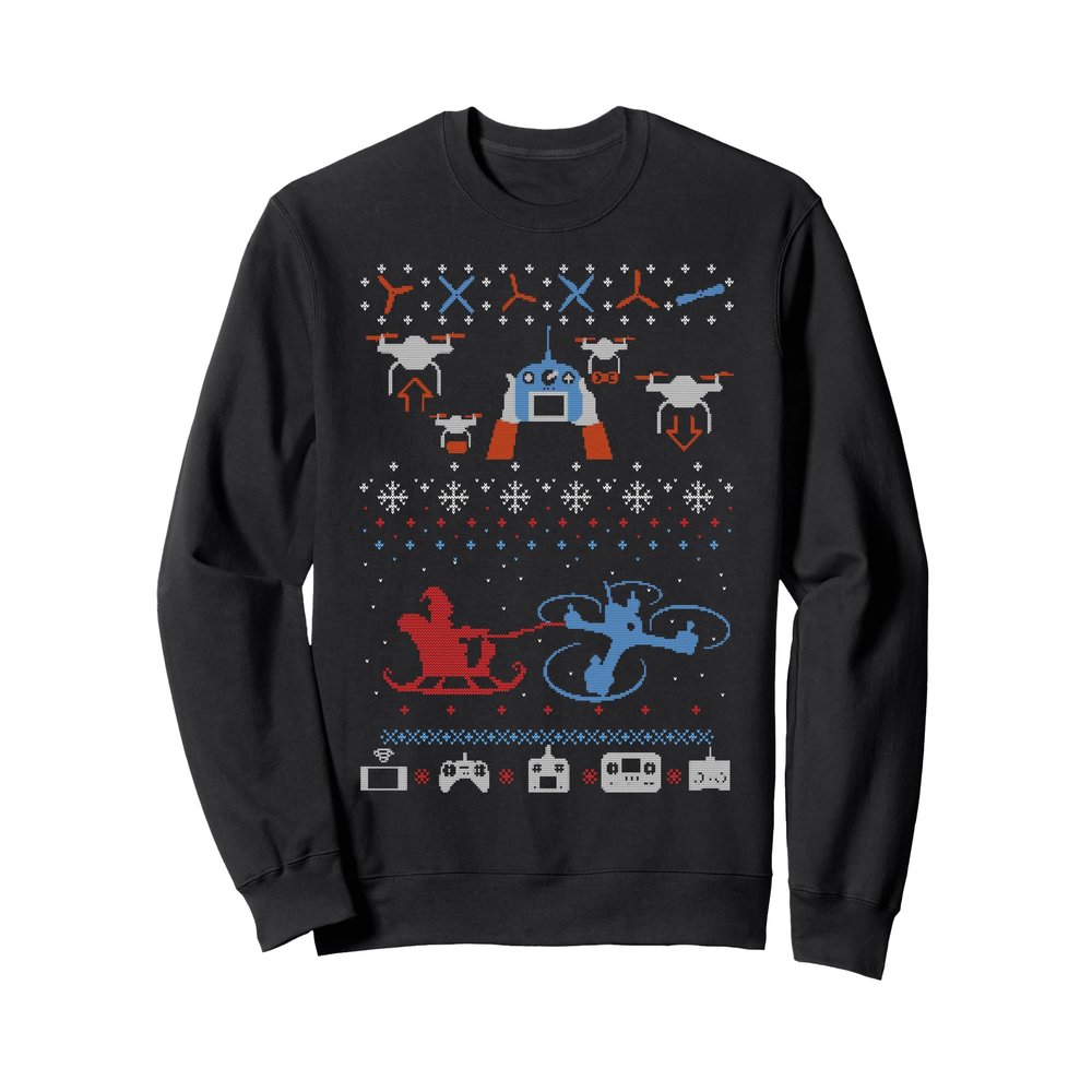 Ugly Christmas Sweater For Drone Pilot Sweatshirt