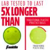 Franklin Sports Plastic Baseballs - Indestruct-A-Ball Plastic Batting Practice Baseballs - Training Balls for Kids + Adults - MLB Official Size - Yellow - 6 Pack view 4
