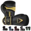 Athllete Men's Boxing Gloves 16 oz, Kickboxing & Sparring, Black/Gold view 1