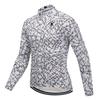 Coconut Ropamo CR Long Sleeve Cycling Jersey Mens, 3+1 Zipper Pockets Bicycle Tops Quick Dry Breathable Biking Shirt (White/Black, L) view 1