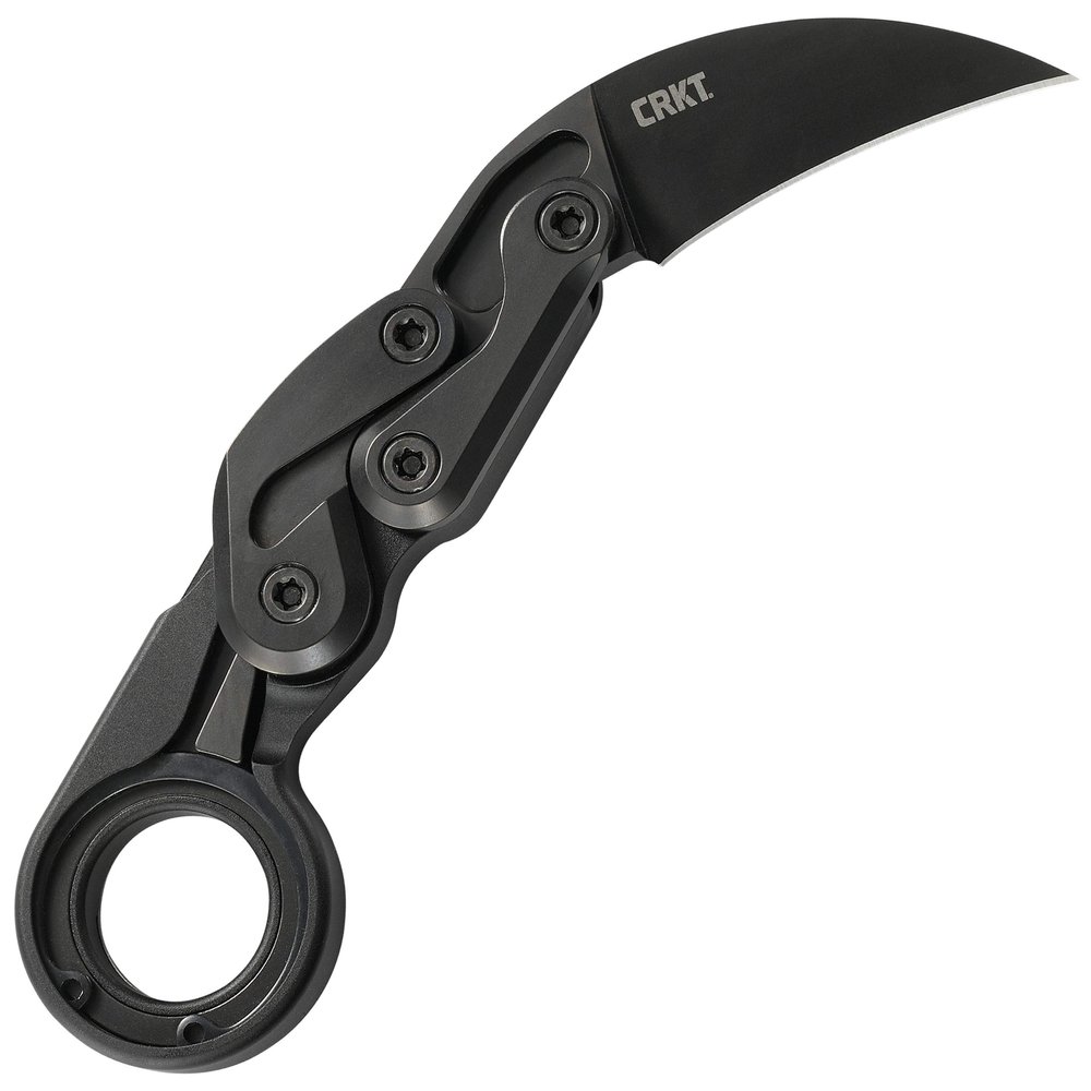 CRKT Provoke Folding Knife with Kinematic: Morphing Karambit, D2 Plain Edge Blade, Aluminum Handle, Pocket Clip, 4040