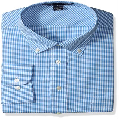 D & Jones Men's Pima-Tech Oxford Pique Polo, French Blue, Small