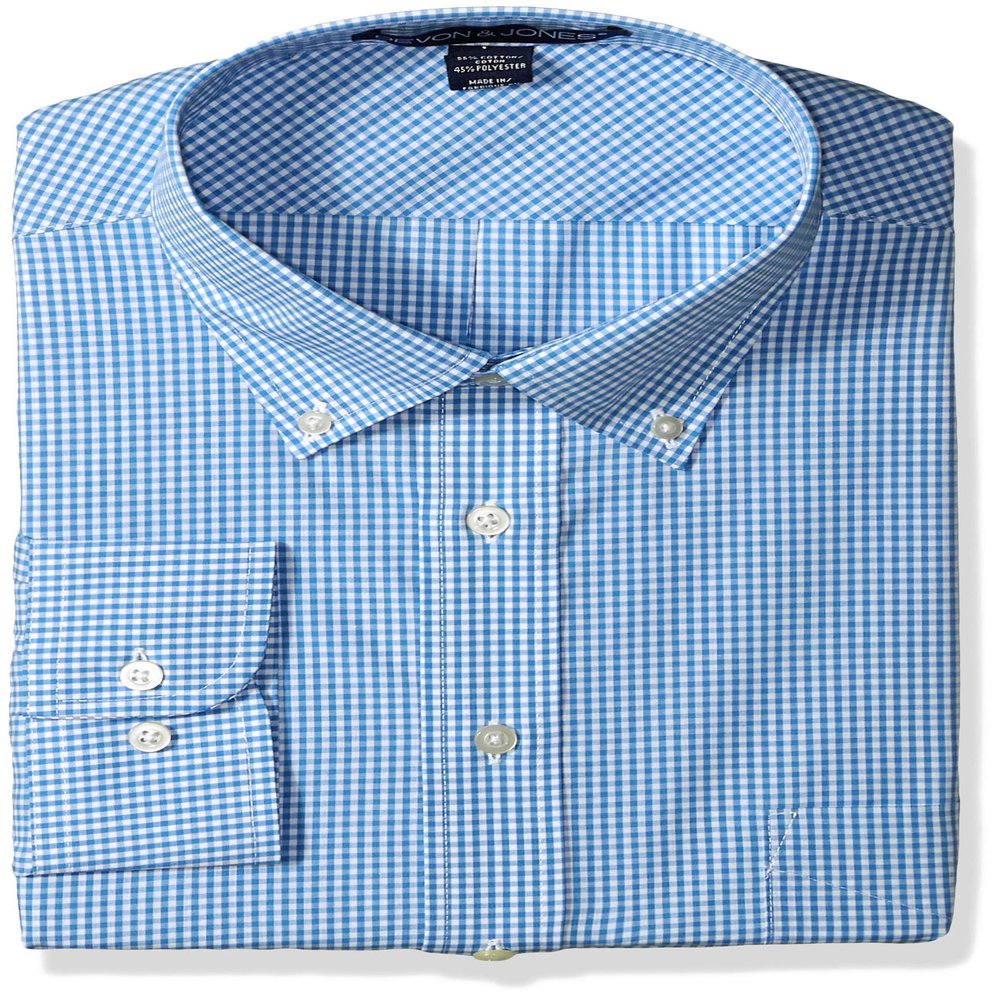 D & Jones Men's Pima-Tech Oxford Pique Polo, French Blue, Small