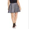 Star Vixen Women's Petite Full Short Ponte Knit Skater Skirt, White/Navy Houndstooth, PXL view 2