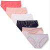 Amazon Essentials Women's Cotton High Leg Brief Underwear (Available in Plus Size), Breathable, Pack of 6, Multicolor/Dots/Stars/Stripe, Medium view 1