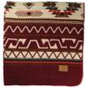 Inca Aztec Throw, Queen, King Blanket | Southwest Indian Navajo Boho Style | Native Cover for Camping, Bedding, Couch, Vanlife | Faux Alpaca, Lightweight, Hypoallergenic (Vinincunca Maroon, Queen) view 1