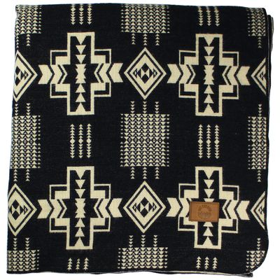 Inca Aztec Throw, Queen, King Blanket | Southwest Indian Navajo Boho Style | Native Cover for Camping, Bedding, Couch, Vanlife | Faux Alpaca, Lightweight, Hypoallergenic (Obsidian Black, Throw)