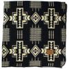 Inca Aztec Throw, Queen, King Blanket | Southwest Indian Navajo Boho Style | Native Cover for Camping, Bedding, Couch, Vanlife | Faux Alpaca, Lightweight, Hypoallergenic (Obsidian Black, Throw) view 1