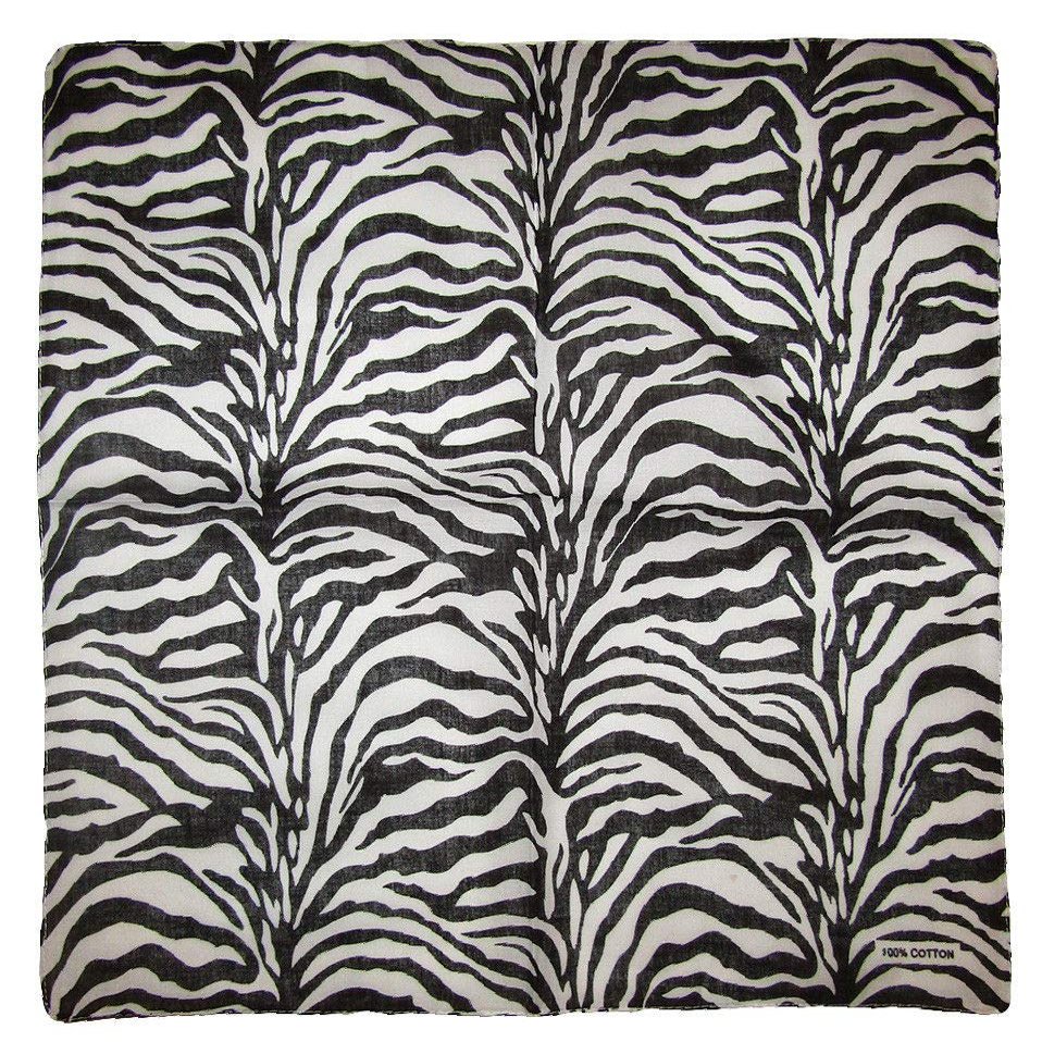 MWS Wholesale Lot 3 Zebra Animal Print Pattern 100% Cotton 22"x22" Bandanna